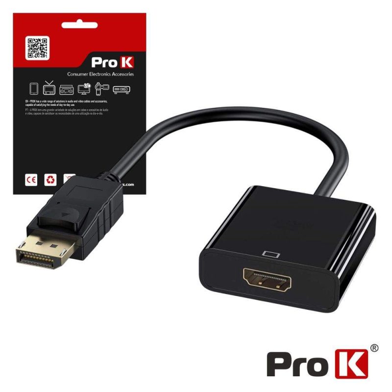 Conversor Displayport Macho / VGA Fêmea PROK